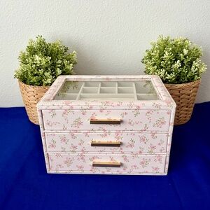 Floral 3 Tiered Jewelry Box